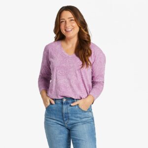 Women's Long Sleeve Crusher Tee, Long Sleeve Swearter 73