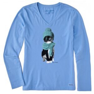 Women's Long Sleeve Crusher Tee, Long Sleeve Swearter 78