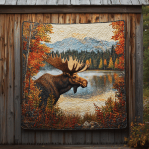 Moose VA110686 Quilted Blanket