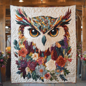 Owl VA110629 Quilted Blanket